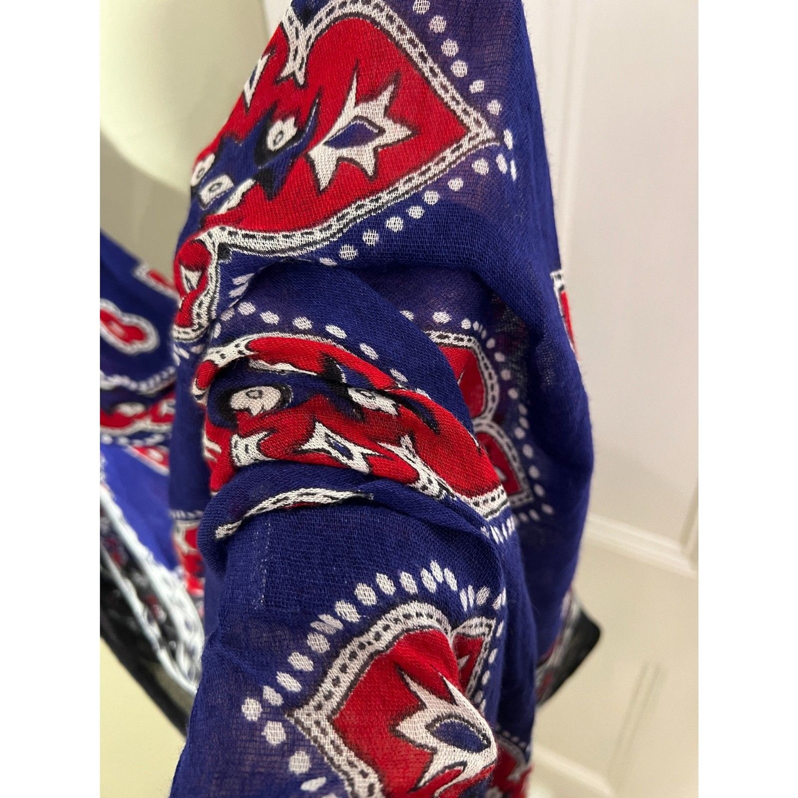 Stunning Purple Red and Black Patterned Scarf Made in Iran