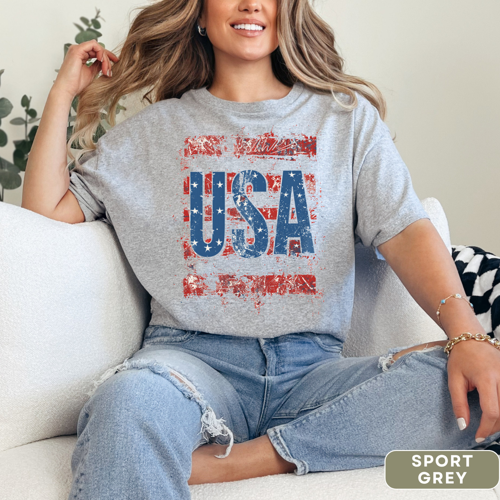 USA T-Shirt Men and Womens Patriotic Tee for 4th of July