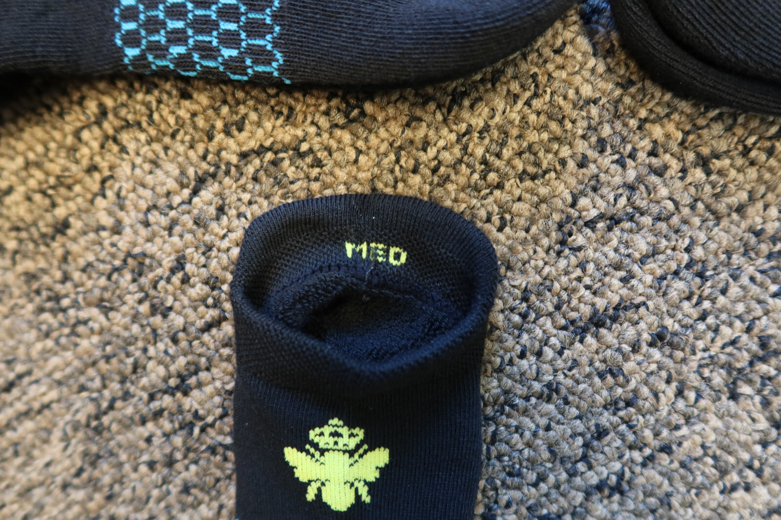 New Bombas Unisex Honeycomb Ankle Socks – BLACK – 6 Pairs – MEDIUM