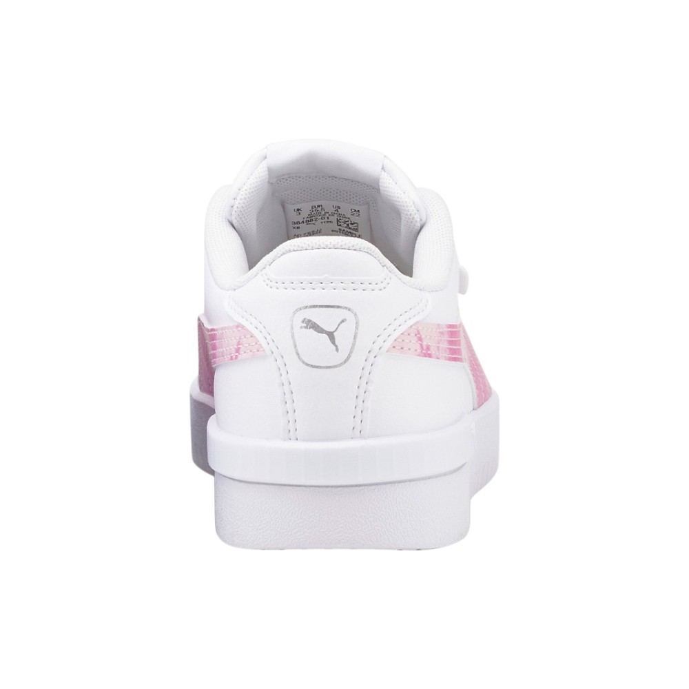 PUMA Jada Bleach Lace Up Youth Girls White Sneakers Casual Shoes 384882-01