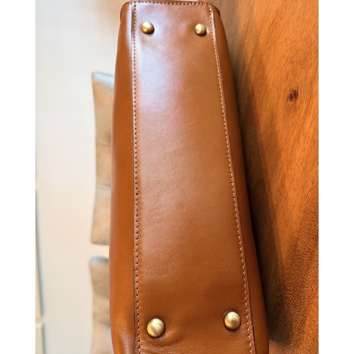 Patricia Nash Calvi Satchel Heritage Tan Leather Crossbody With Chain NWT
