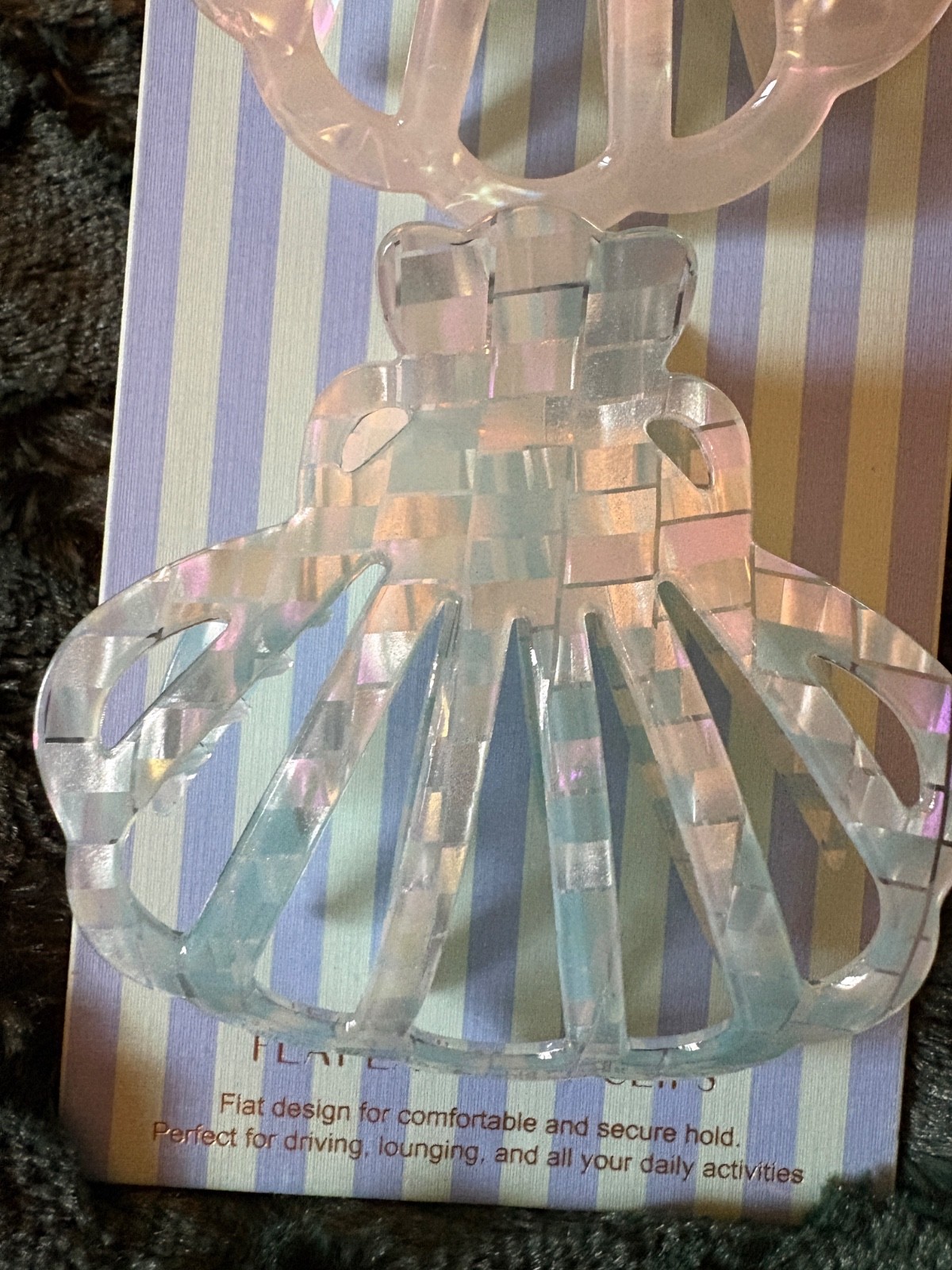 NWT ⚜️🐚⚜️ Piper K Gorgeous Pearlescent SeaShells Hair Claw Clip Set of 2