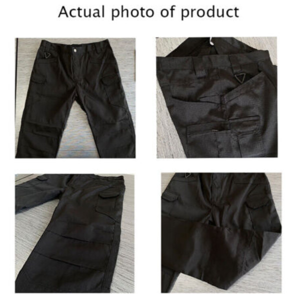 Mens Cargo Pants Work Combat Pants Outdoor Hiking Waterproof Trousers Tactical