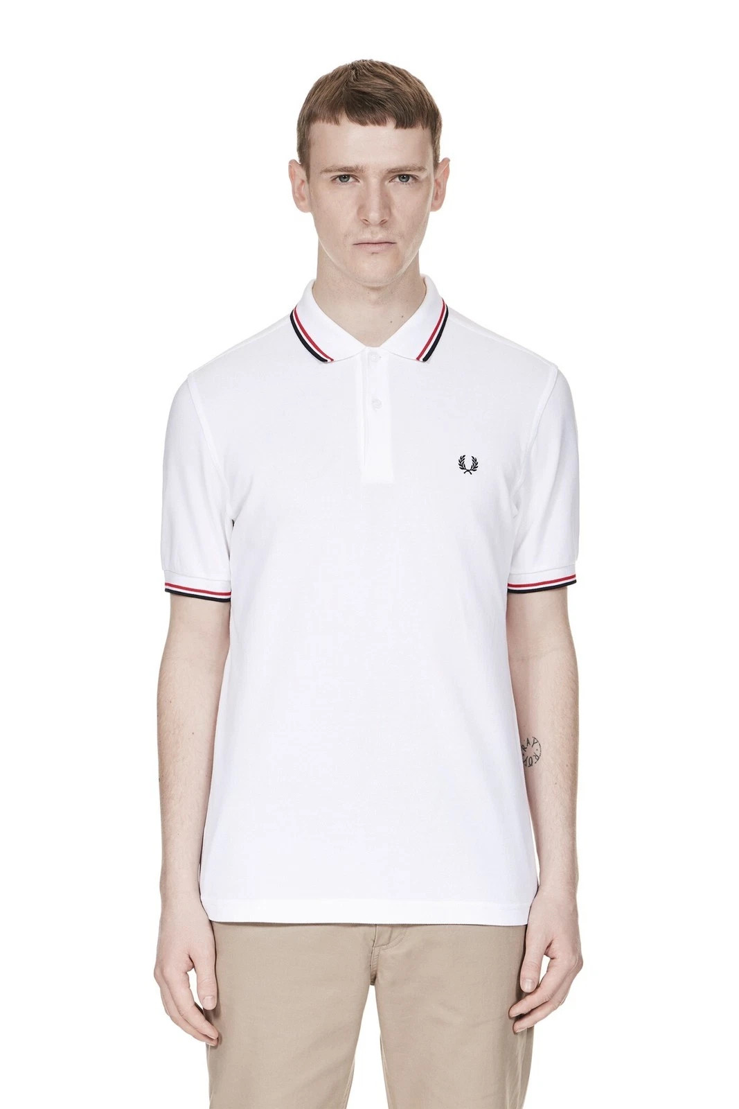 Fred Perry Polo Shirt Slim Fit Pique Twin tipped