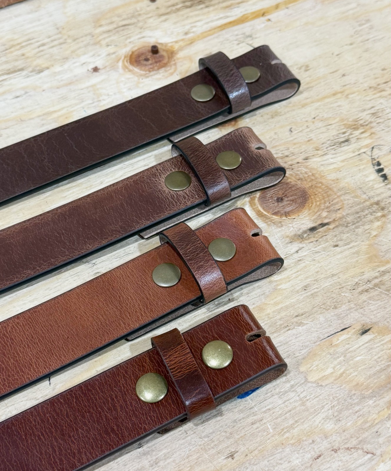 Men’s Full Grain Buffalo Leather Belt – Handmade USA, Casual Work, 1.5″ Wide