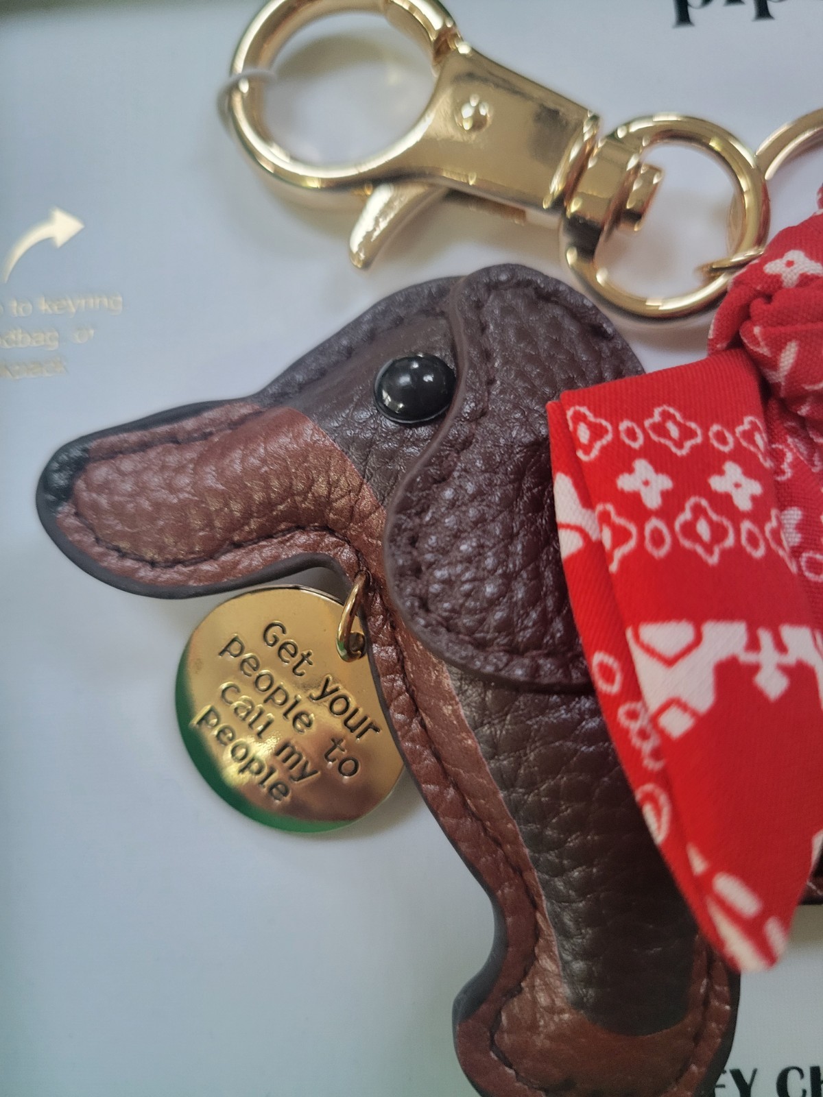 Piper K Dachshund Key Chain & Bag Charm