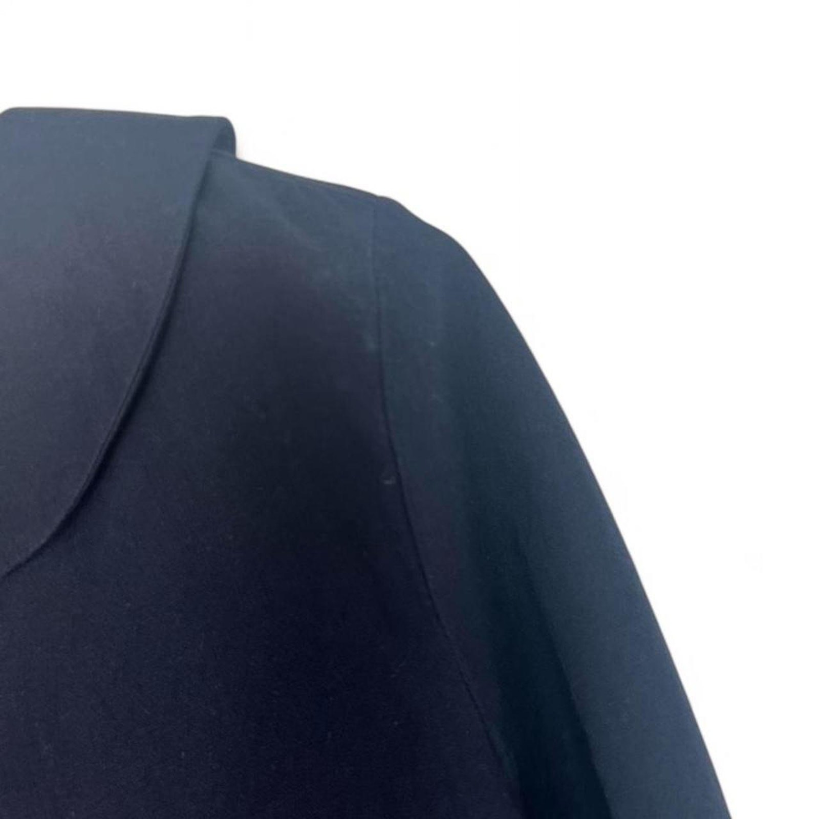 Marni Womens Navy Cropped Jacket Peter Pan Collar Womens IT 42 Parisian Chic