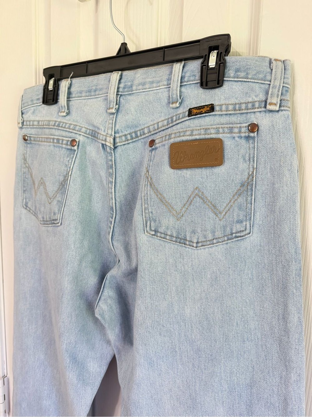 Wrangler 1013MWZGH Jeans Mens 34×36 Light Wash Regular Fit Western Cowboy Denim