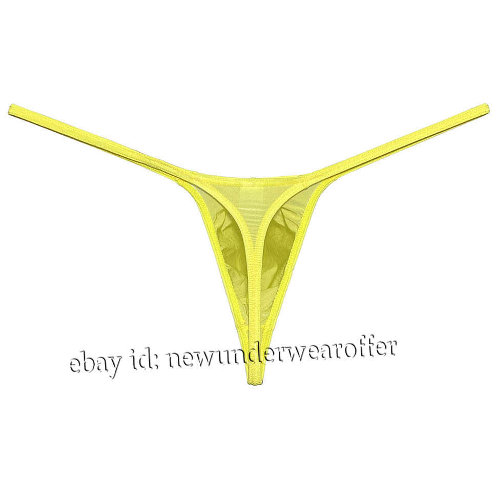 Men Ice Silk String Thong Grape Smugglers Contoured Pouch Underwear Narrow Waist