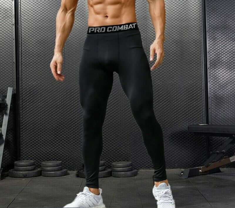 Man’s Compression Base Thermal Layer Workout Leggings Gym Sports Training Pants
