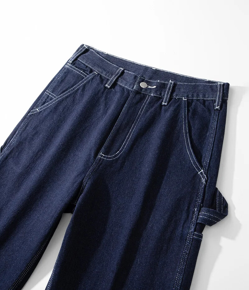 Original Denim Railway Worker Jeans Pants Amikaki Striped Longs Tooling Trousers