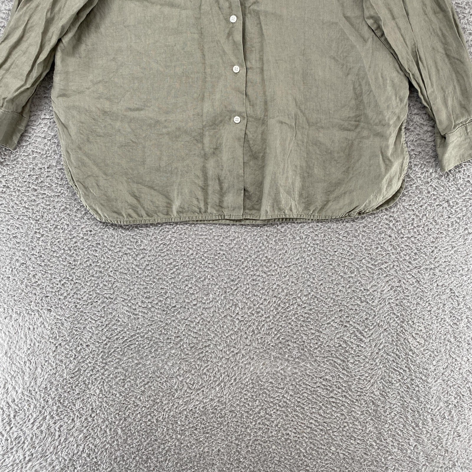 Everlane Linen Shirt Womens XL Button Up Relaxed Long Sleeve Minimalist Capsule