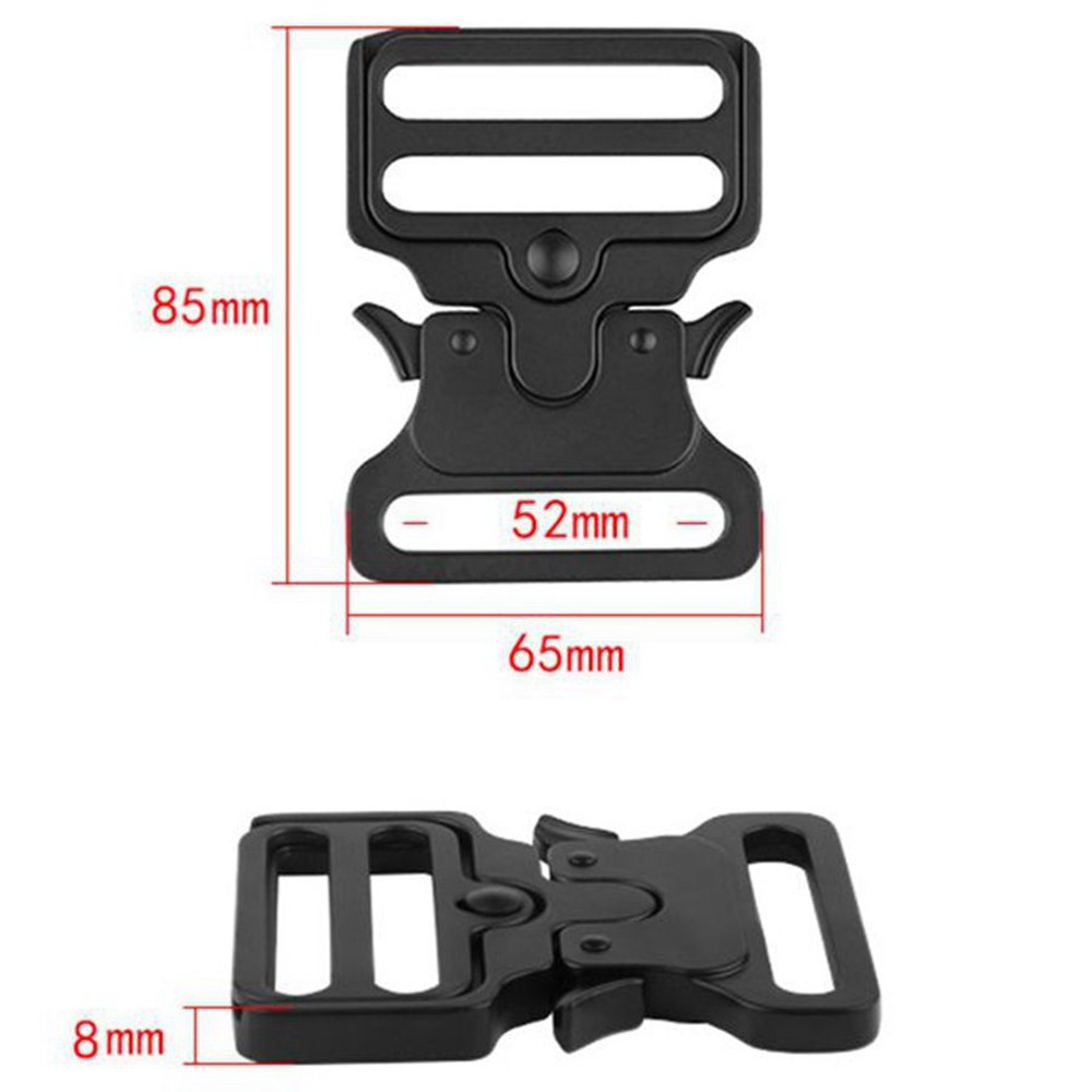 Tactical Quick Release Buckle Black for 50-52mm Webbing, Heavy Duty Belt Buckle
