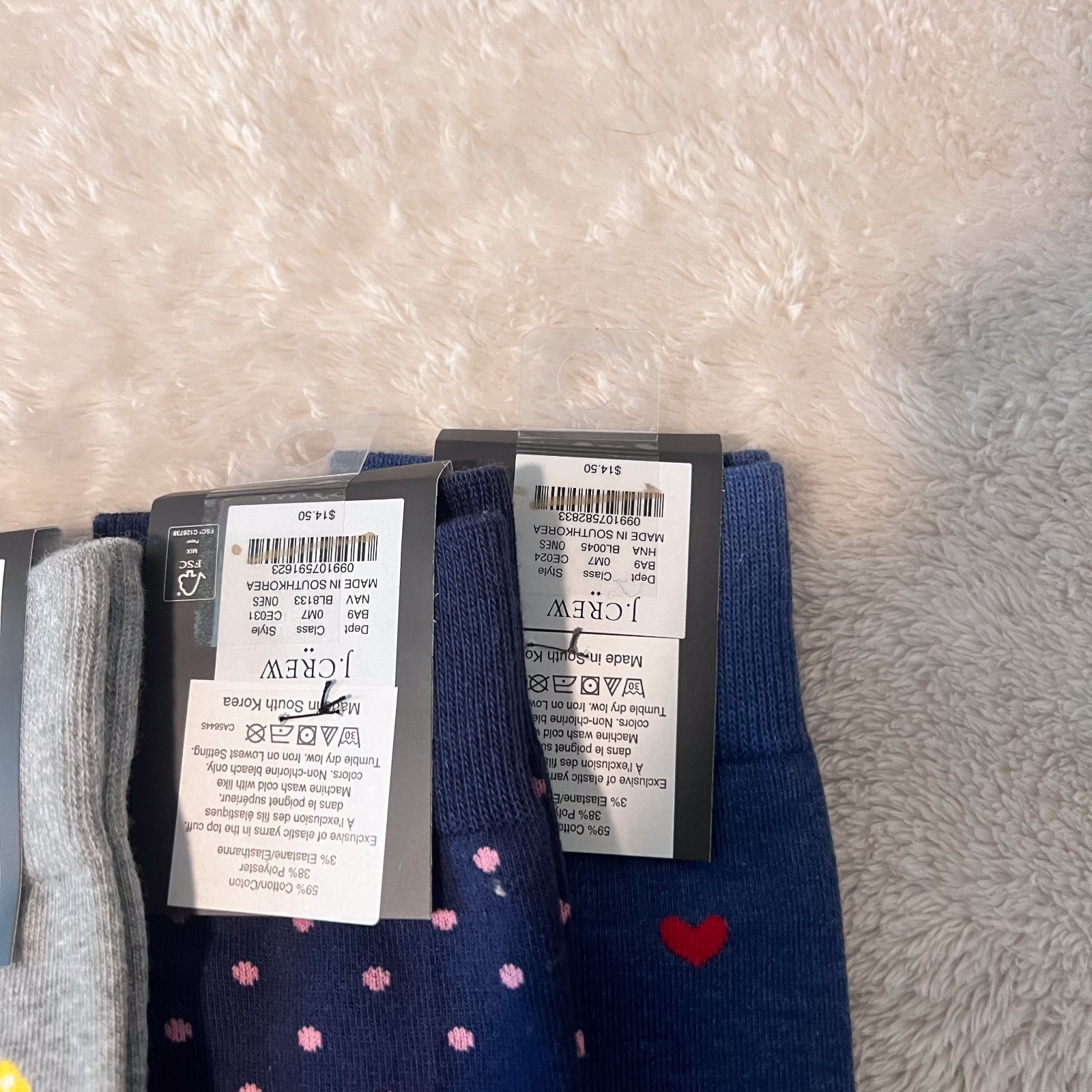 NEW J.CREW Men’s Cotton Blend Dress Socks One Size Fits All