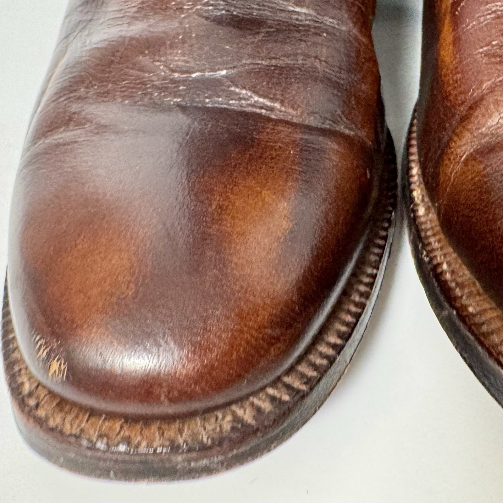Lucchese 1883 Cutter Bill Cowgirl Boots 6.5A B/O Goat Leather Kennedy Pull On
