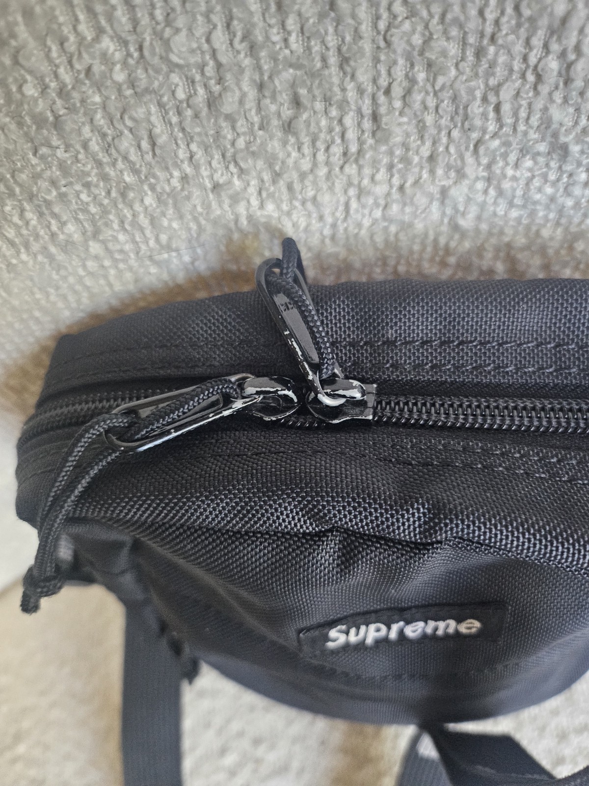 Supreme SS18 Shoulder Bag Black Cordura crossbody Authentic