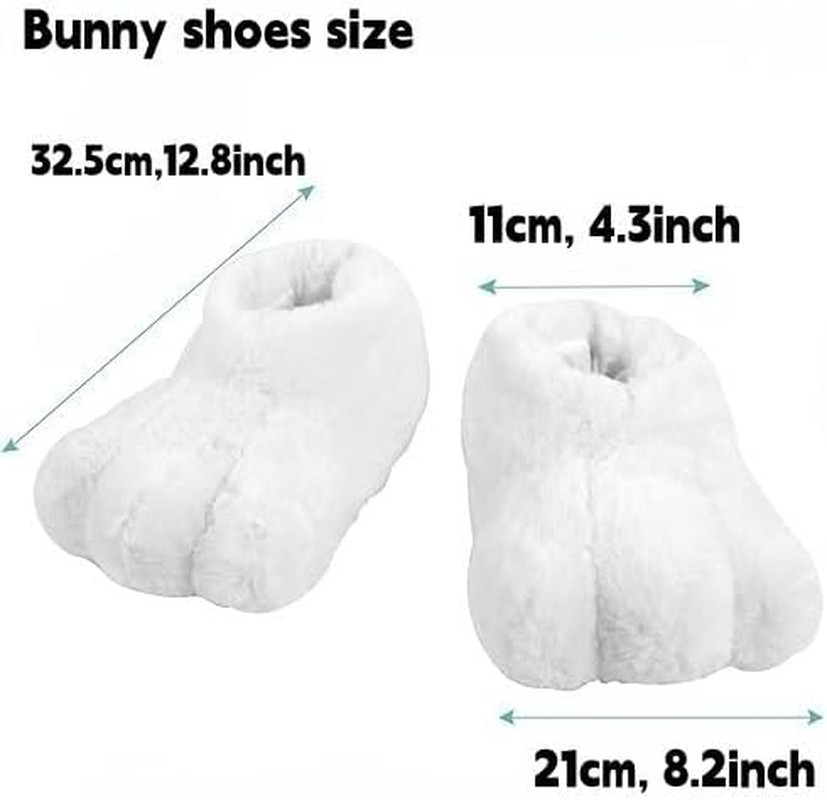 Easter Bunny Shoes Adult Rabbits Foot Shoes Bunny Feet Slippers White Costume Sl