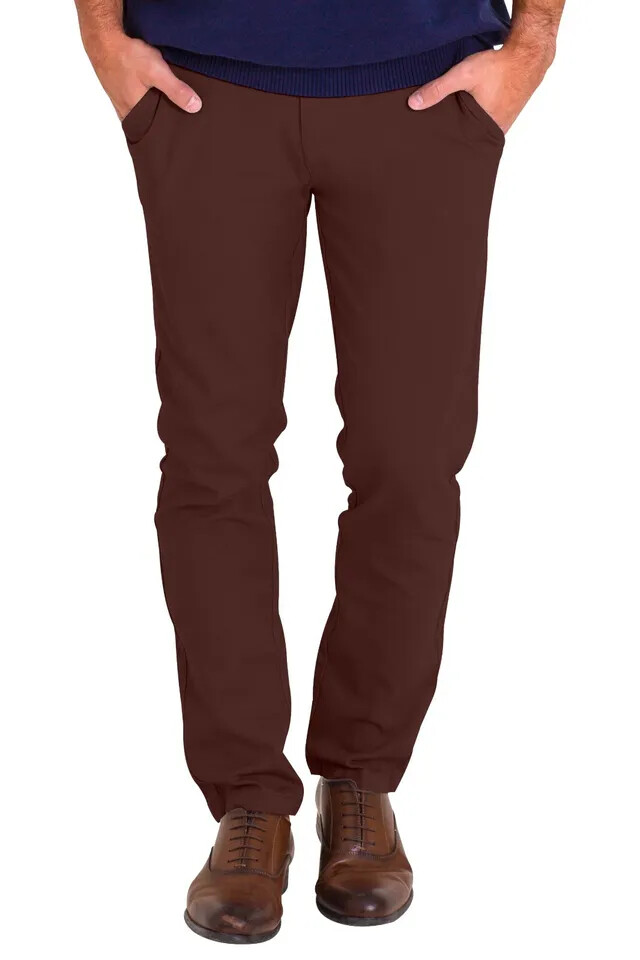 Mens Chino Stretch Pants Slim Fit Casual Cotton Skinny Trouser Dress Pants 30-40