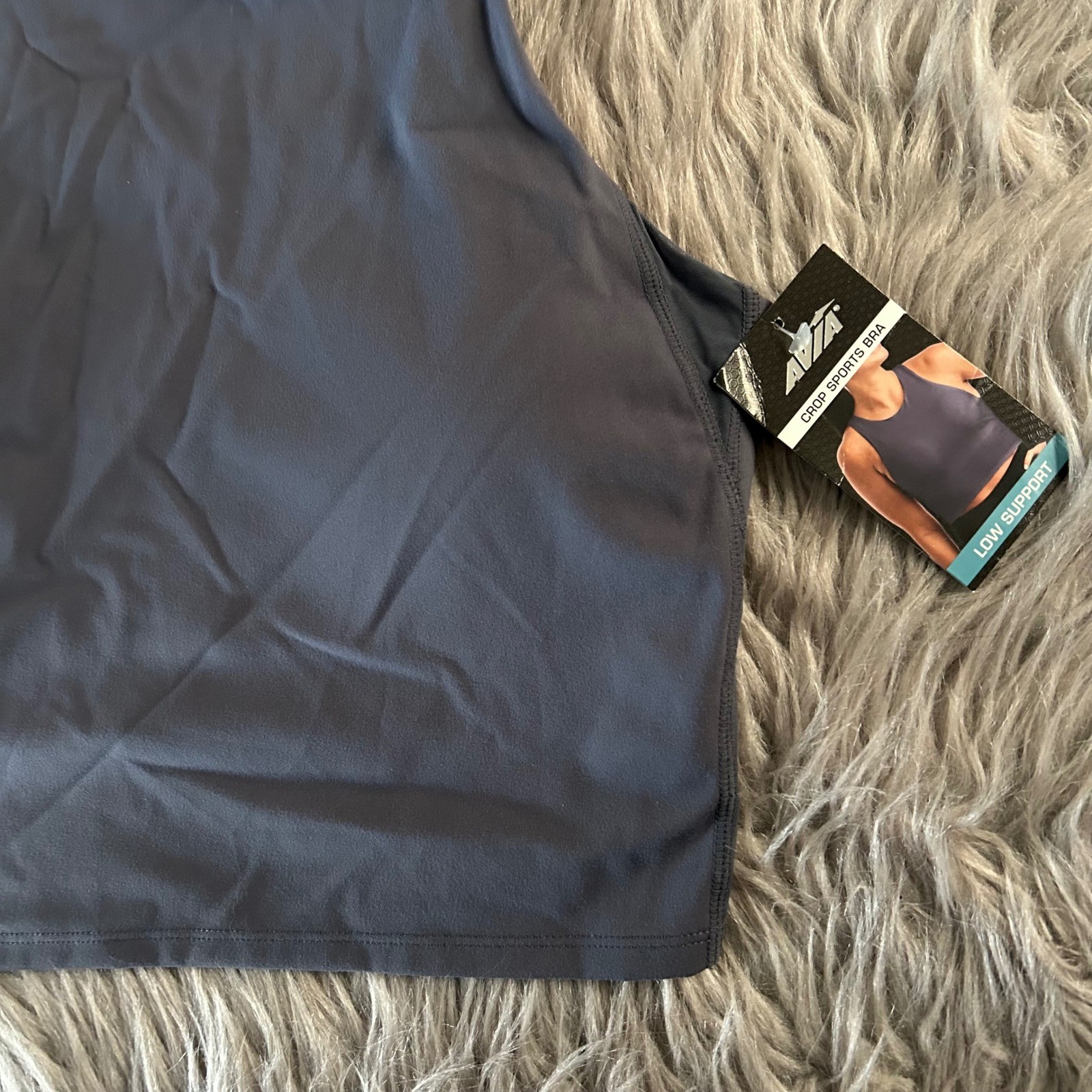 Avia Wireless Crop Sports Bra Women’s Size Medium (D-DD) Gray Moisture Wicking