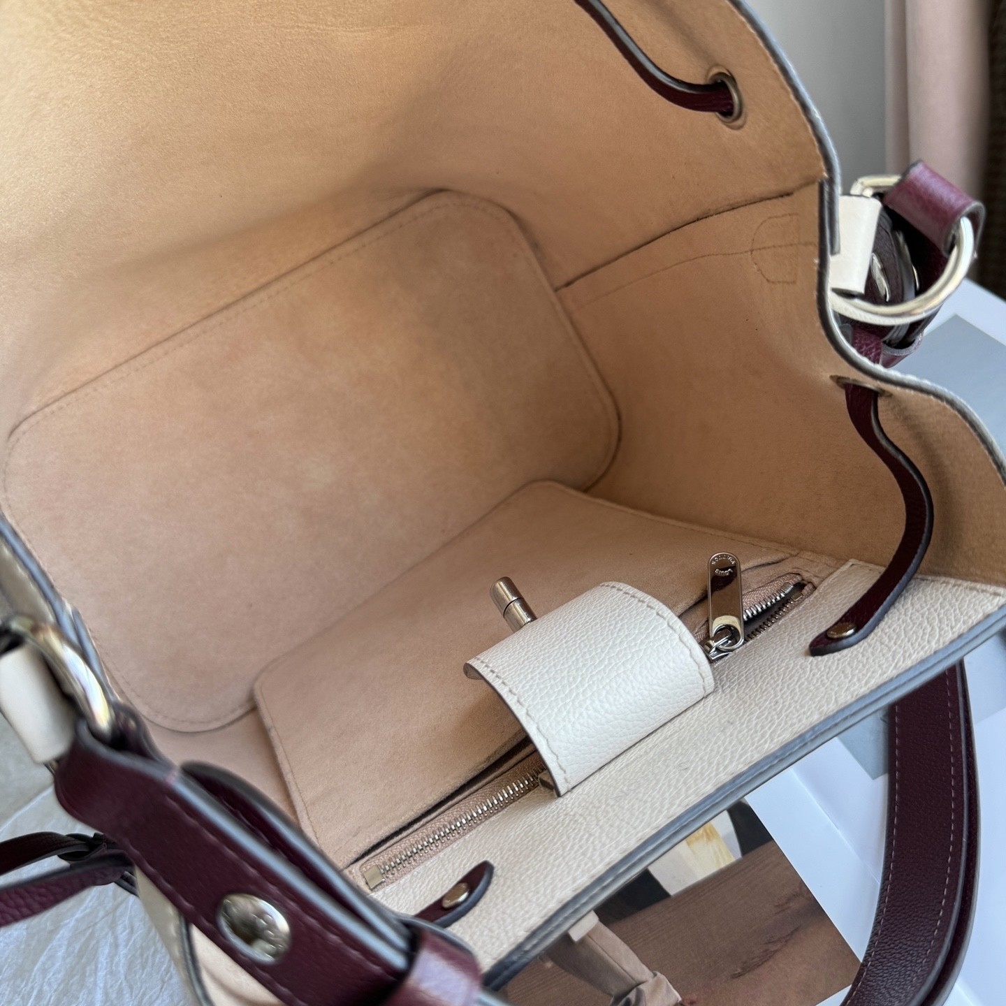 Louis Vuitton Pre-Owned Authentic Bucket Bag Colorblock Silver