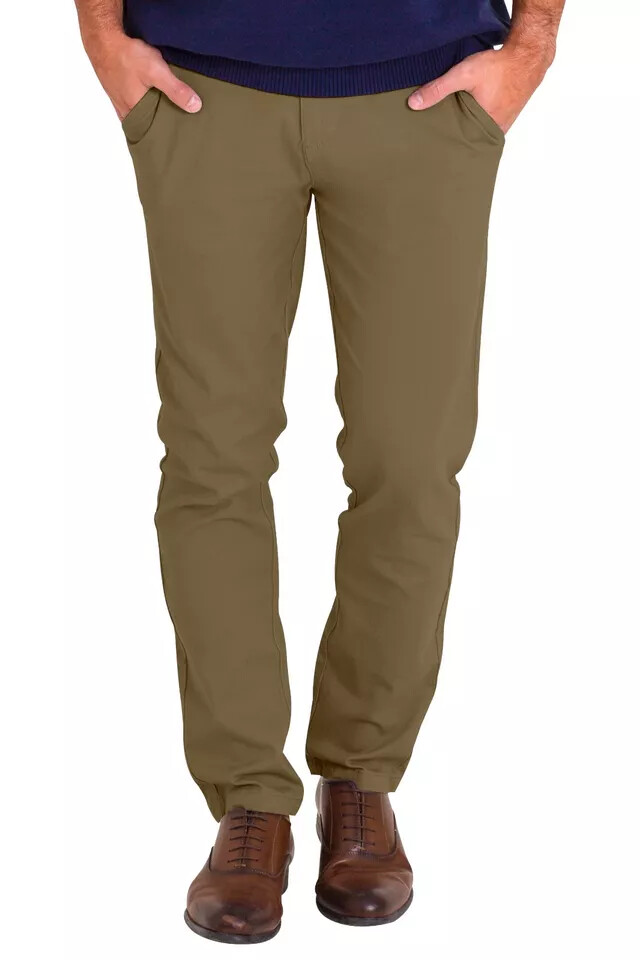 Mens Chino Stretch Pants Slim Fit Casual Cotton Skinny Trouser Dress Pants 30-40