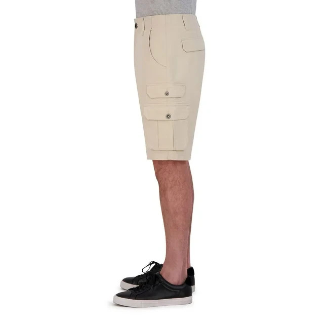 Iron Co Men’s Stretch Twill Cargo Shorts Size 34 Dune