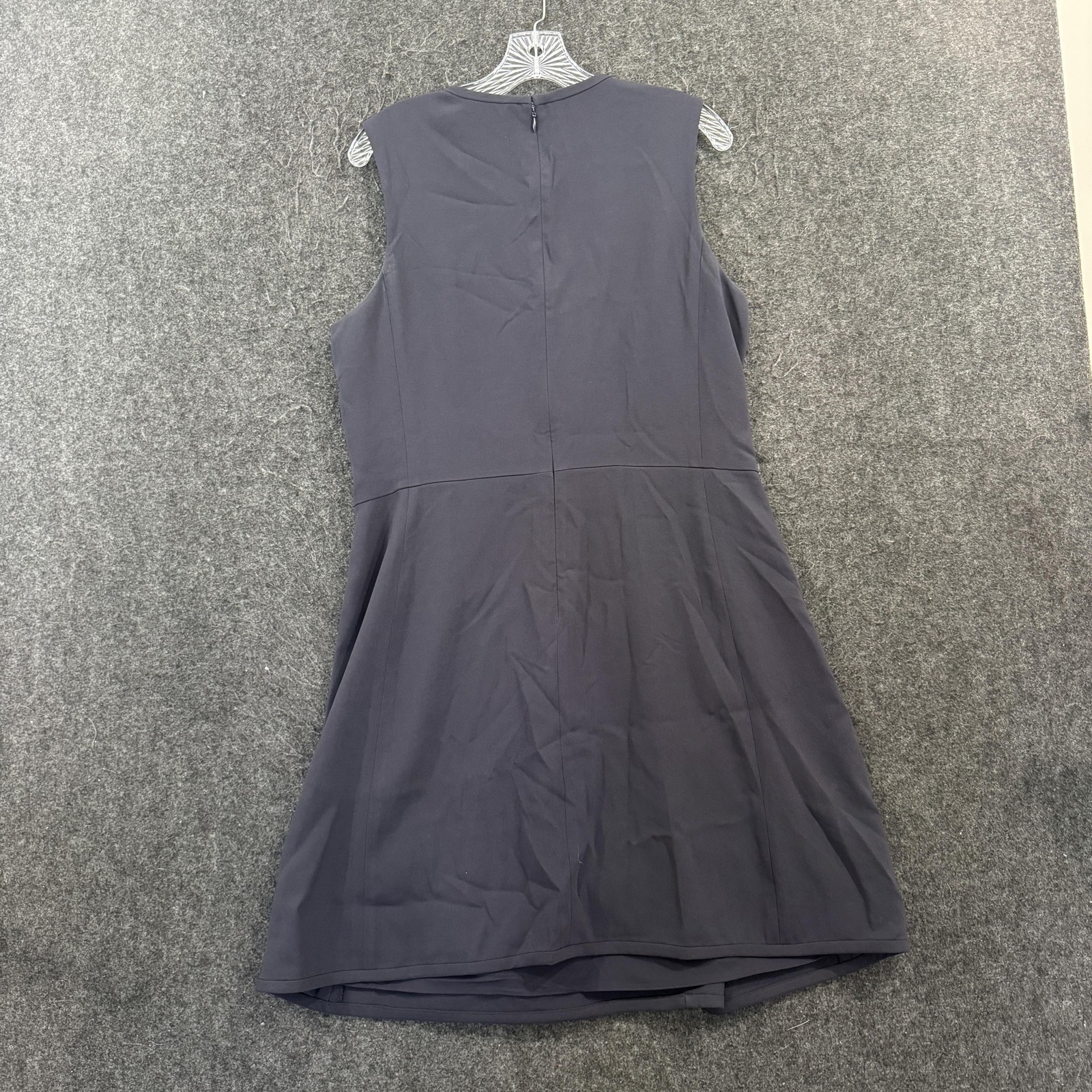 Tory Burch Day Dress Women’s 14 Navy Blue A-Line Pleated Knee Length Workwear
