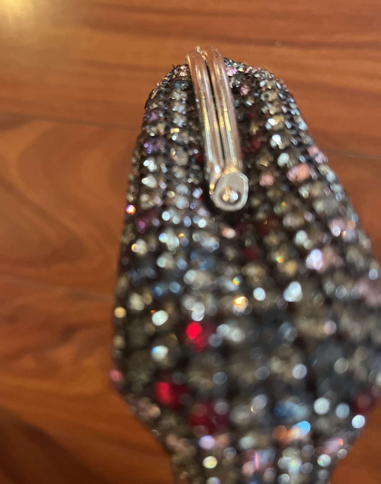 Beautiful Vintage Colorful Rhinestone clutch Made In West Germany READ