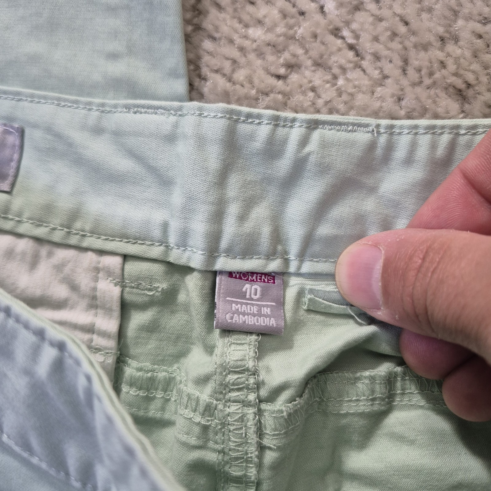 Stio Rivet Cord Twill Carpenter Pants Womens 10 Green Double Knee Outdoor