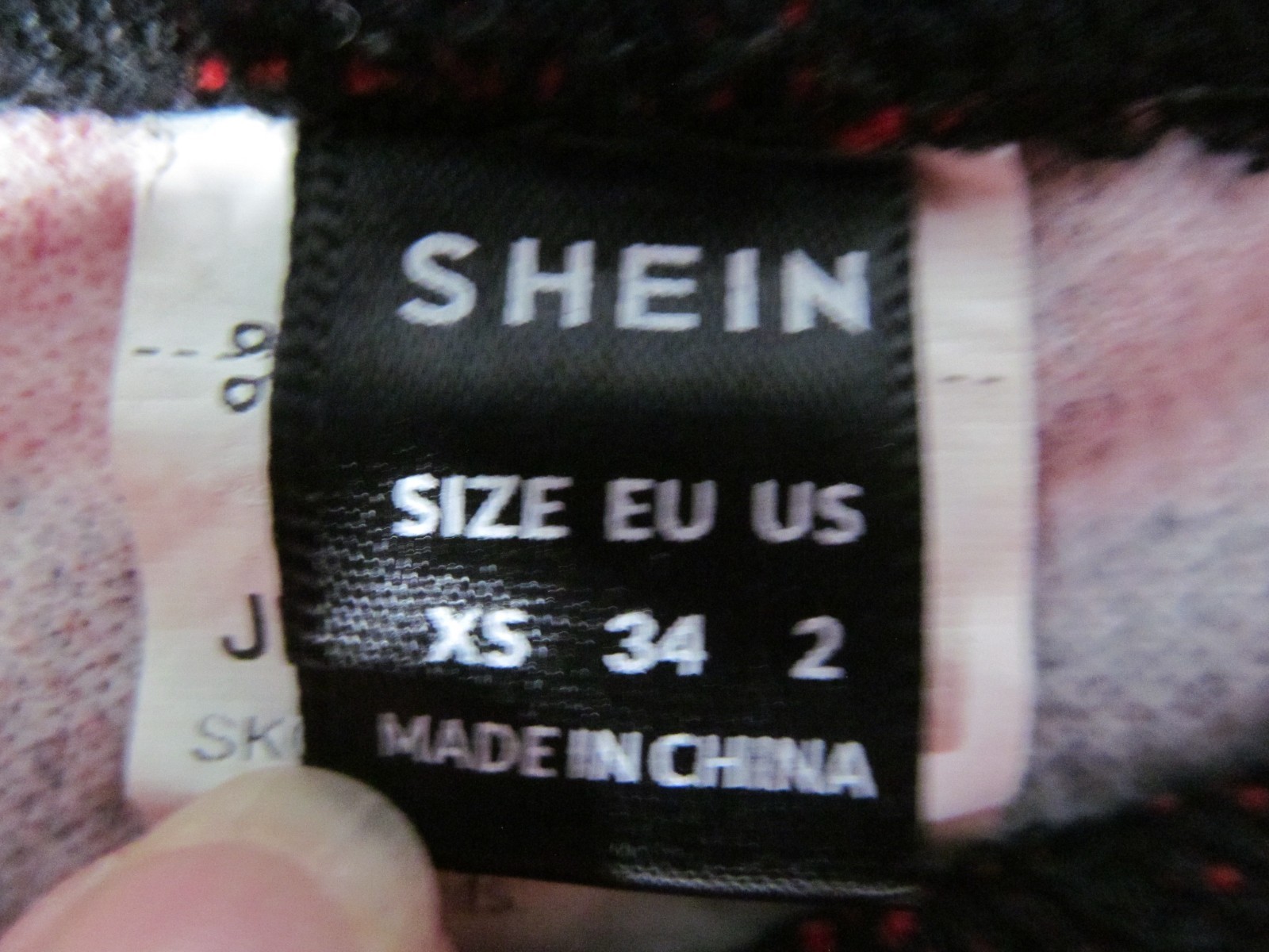 SHEIN Womens Junior XS Buffalo Plaid Red Black Checkered Cotton Lounge Pant