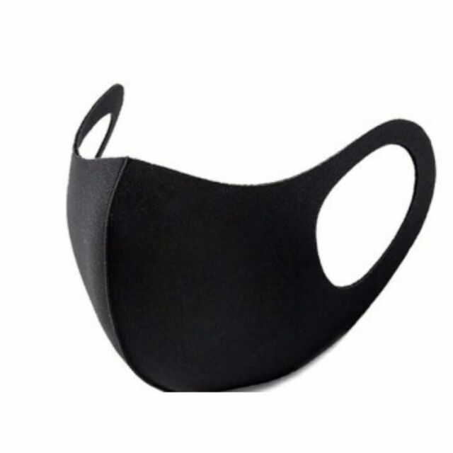3 pcs pack Fashion 3D Fashion Mask – Black