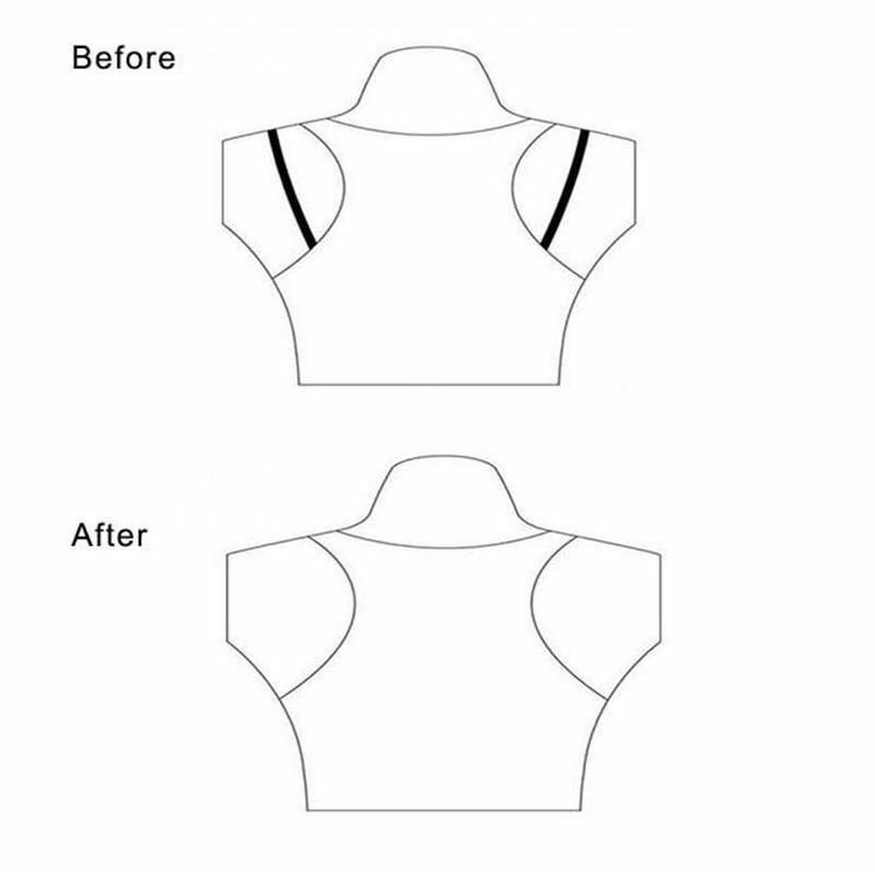 30PCS Oval Shape Bra Accessory Conceal Bra Straps Clips in Clear/Beige/Black