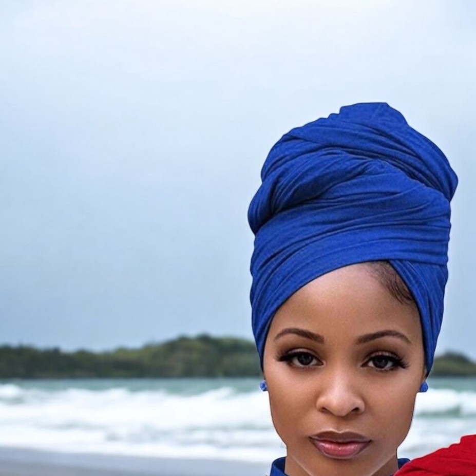African Head Wrap Turban Stretch Jersey Long Scarf Soft Hair Wrap USA Seller