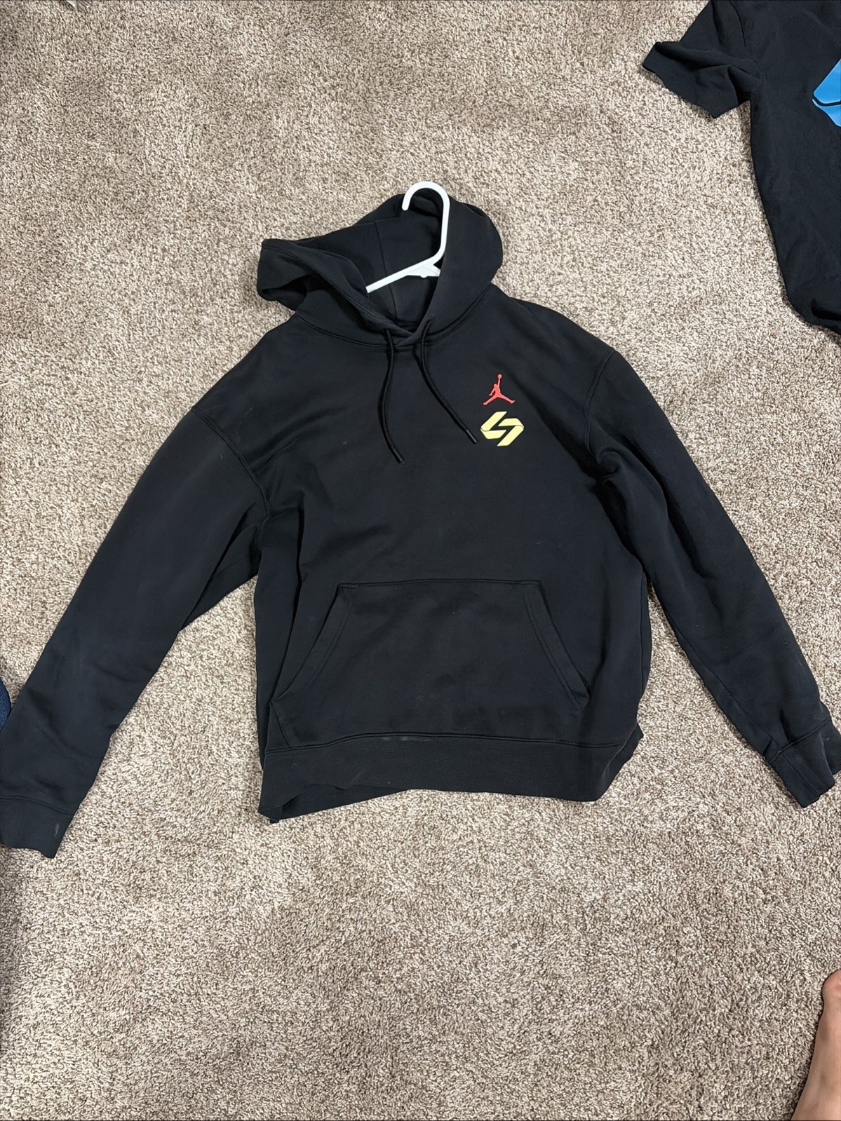 New Men’s Nike Jordan Luka Doncic Logo Pullover Hoodie Black Medium M NWT