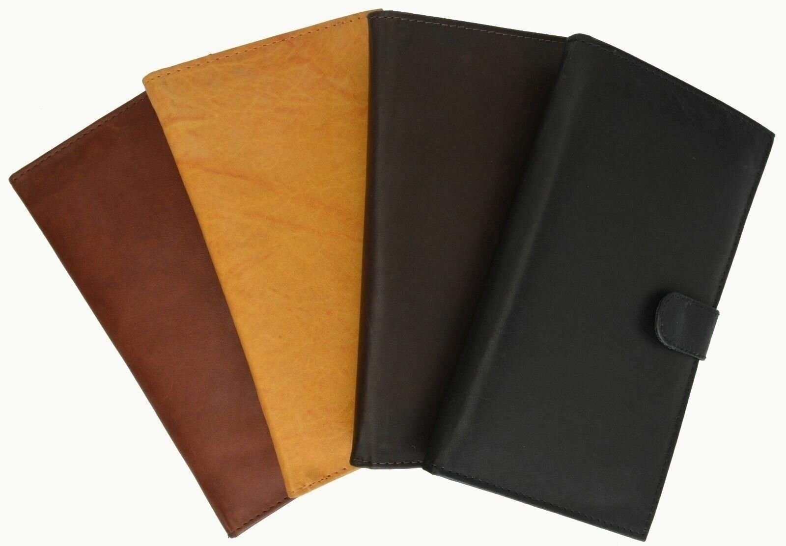 Genuine Leather Credit Card Holder Wallet 19 Card Slots + 1 ID Window with Snap