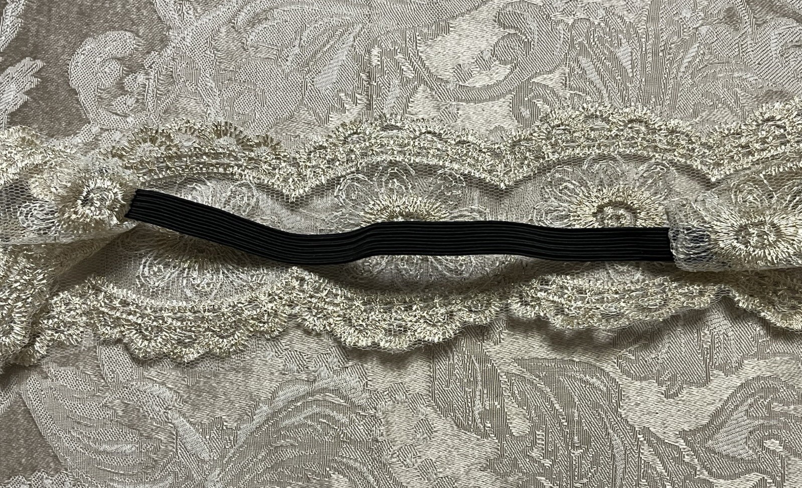 Women Lace Headband Stretch Hairband Elegant Wide Headwrap