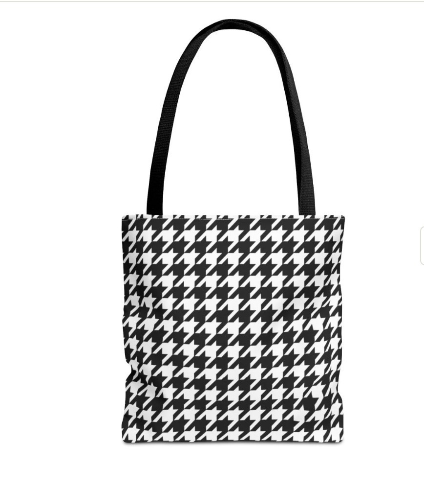 Tote Bag AOP Classic Design Black White