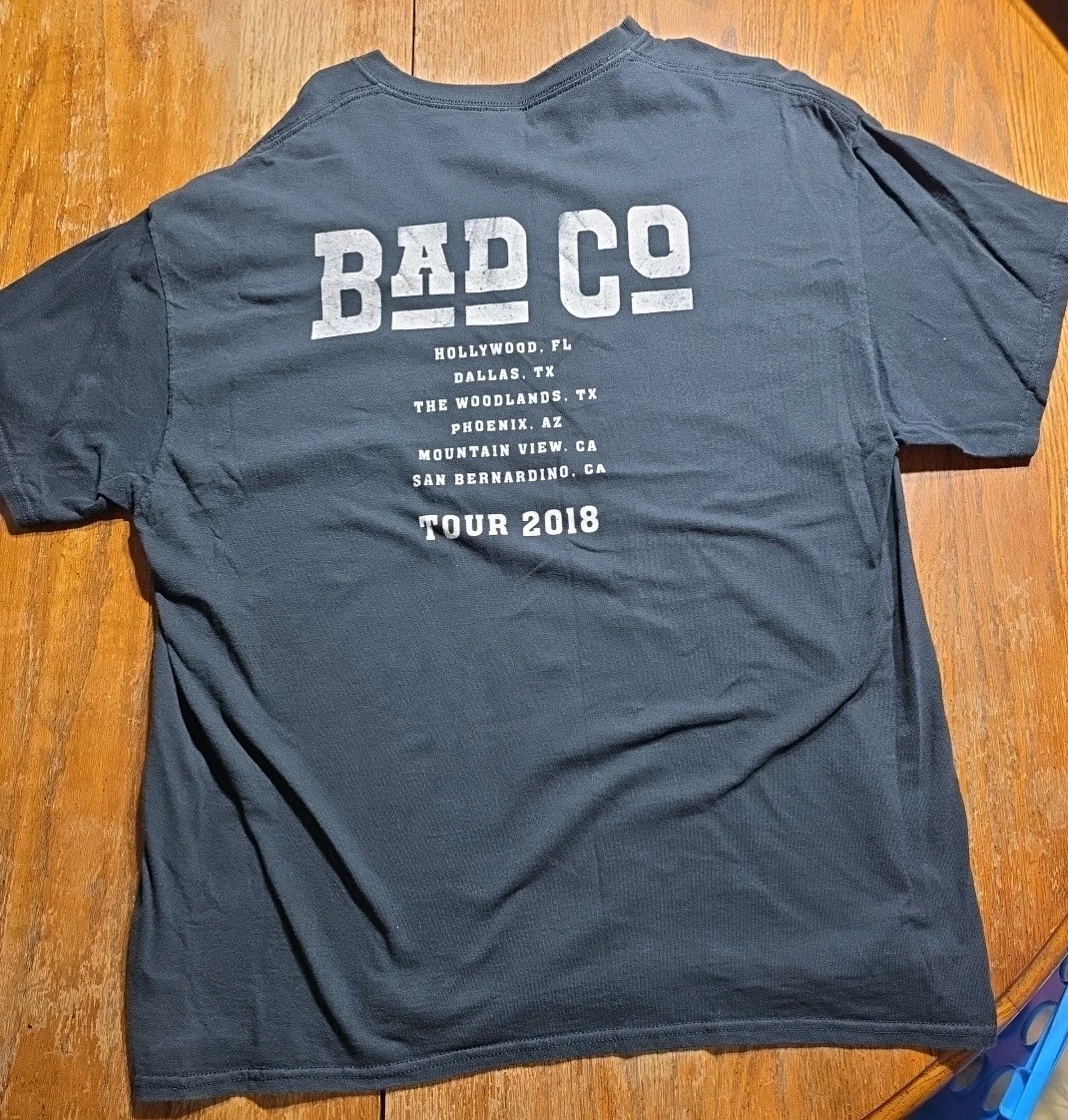 Bad Co Men’s Black Graphic Short Sleeve T-Shirt – Size XLarge Y2K Vintage Tee