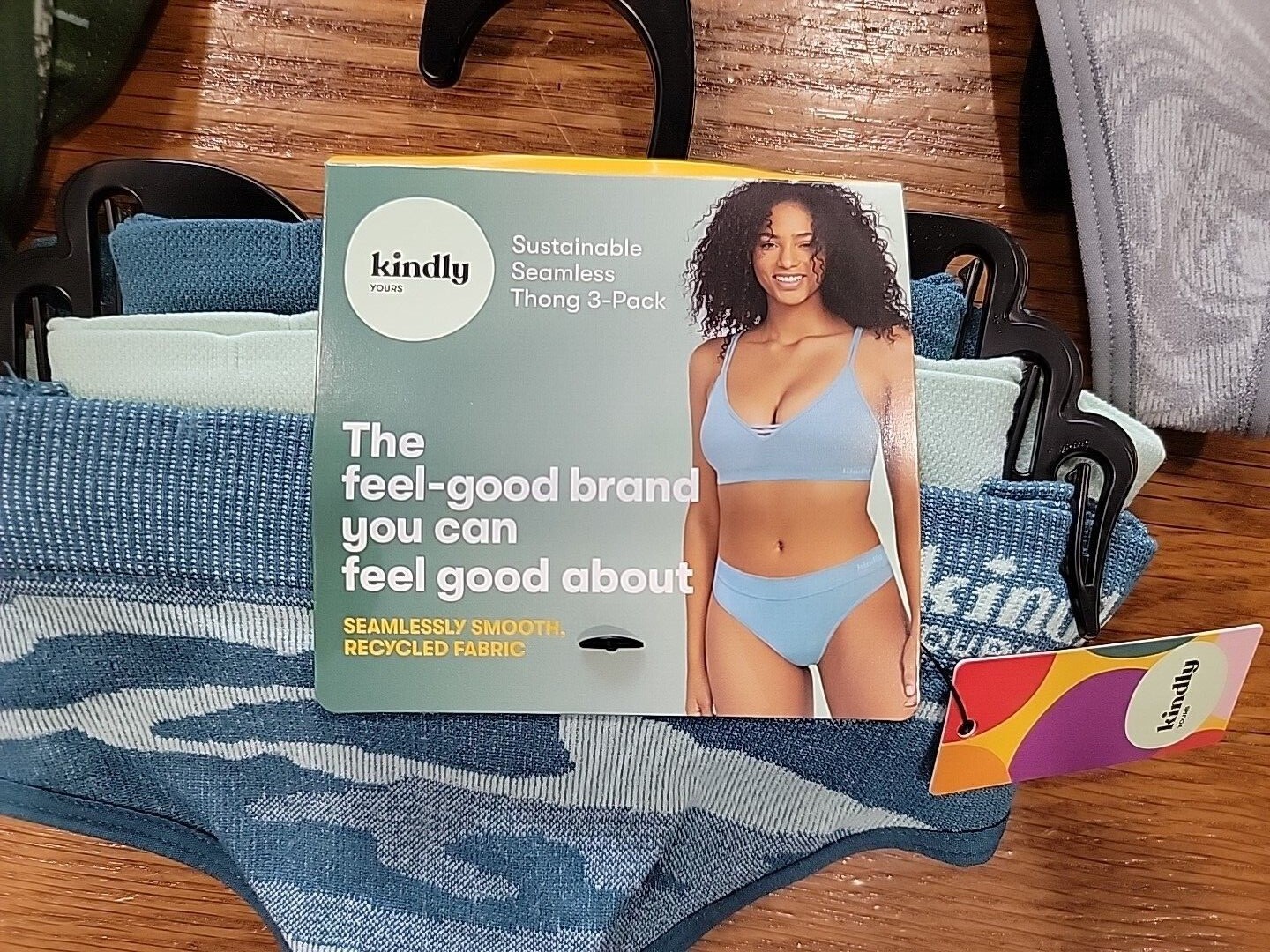 Kindly Yours Womens Sustainable Seamless Thong Panties 3Pk XS S M L XL 2XL 3XL