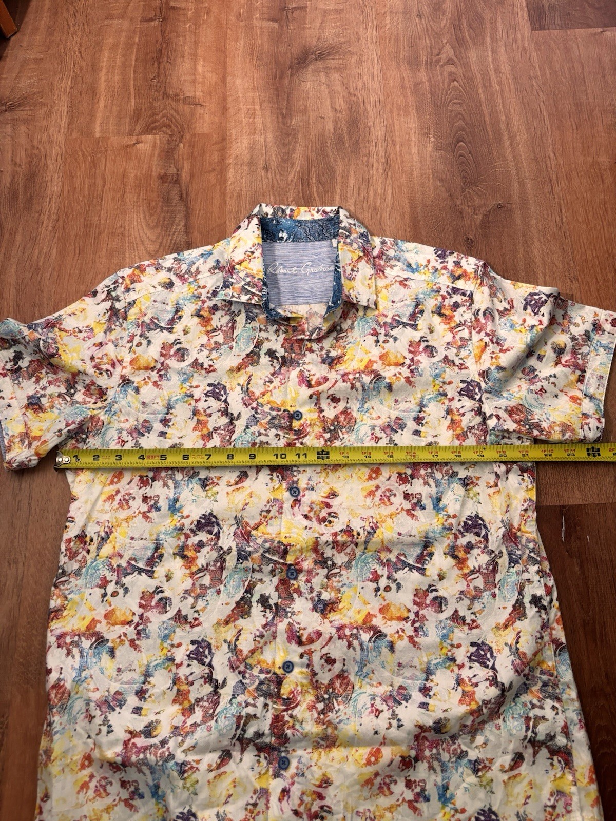 Robert Graham Multicolor Abstract Swirl Rainbow Pride Classic Fit, Size M
