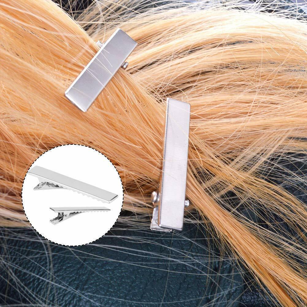 100/200/300x Silver Single Prong Alligator Metal Clips 1.75″ Hair Bow Clips Bulk
