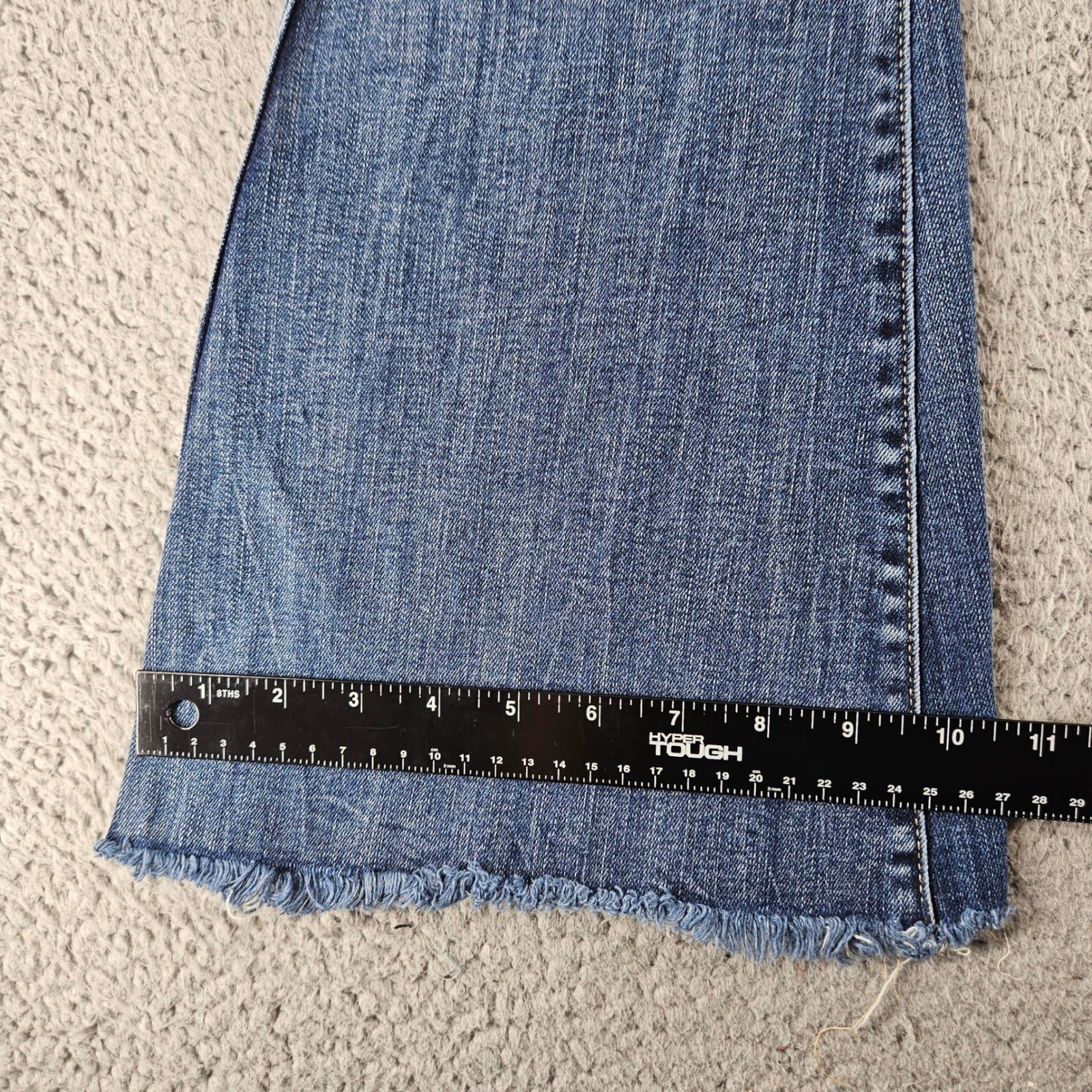 BKE Billie Jeans Womens 28 Blue Slim Fit High Rise Super Flare Distressed Jeans