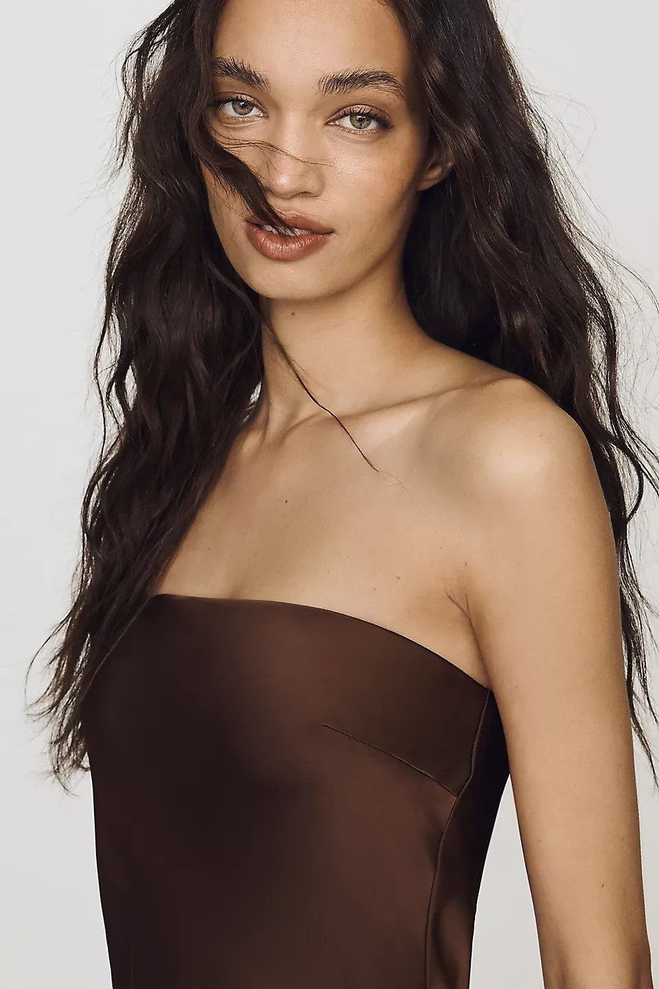 Anthropologie – Fleur Strapless Satin Maxi Slip Dress 4130929940060
