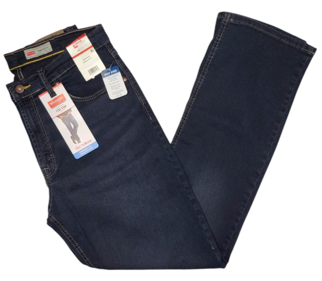 Wrangler #11657 NEW Men’s Straight Fit Stretch Jeans