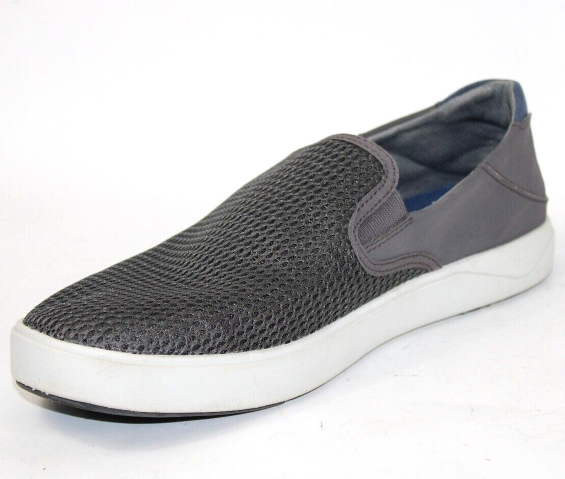 OluKai Lae’ahi Mens Size 12 Blue Depth Shoes Blue Mesh Slip On Sneakers EXC