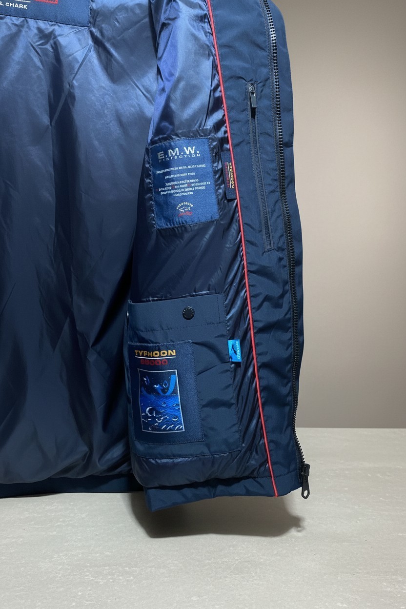 Paul & Shark Typhoon 20000 Jacket Navy Blue Men’s Size L Waterproof