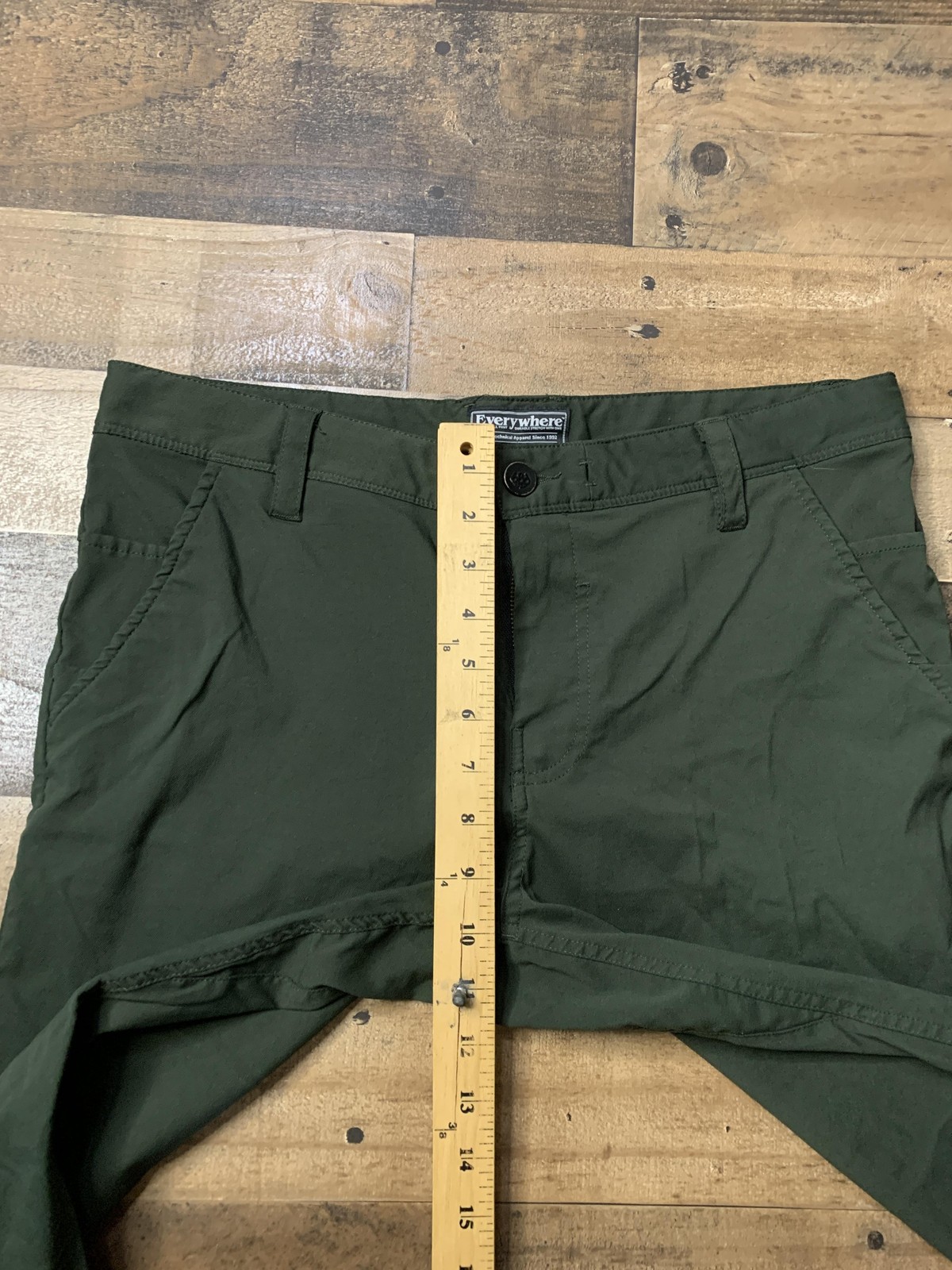 686 Everywhere Pants Mens 34×30 Green Slim Fit Stretch Hiking Tech Softshell