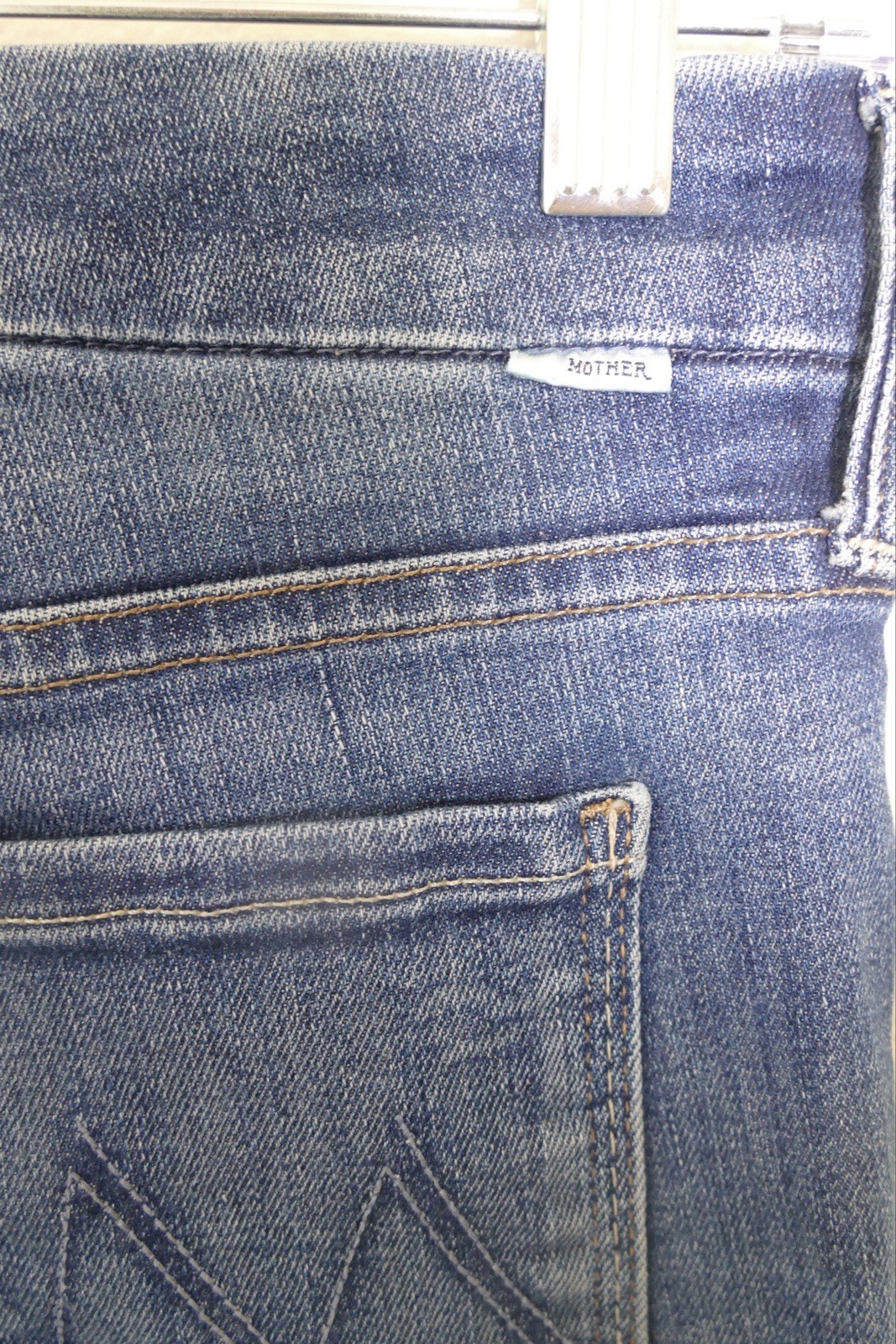 MOTHER The Looker Ankle Jeans Womens 25 Skunk Ape Raw Two-Step Hem Ankle Denim