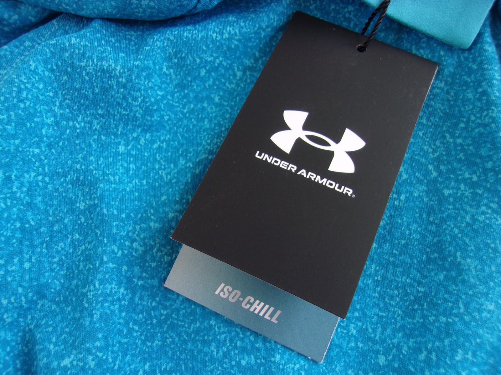 NWT Under Armour ISO Chill loose fit polo, mens L, XXL, $75, nylon, blue, orange