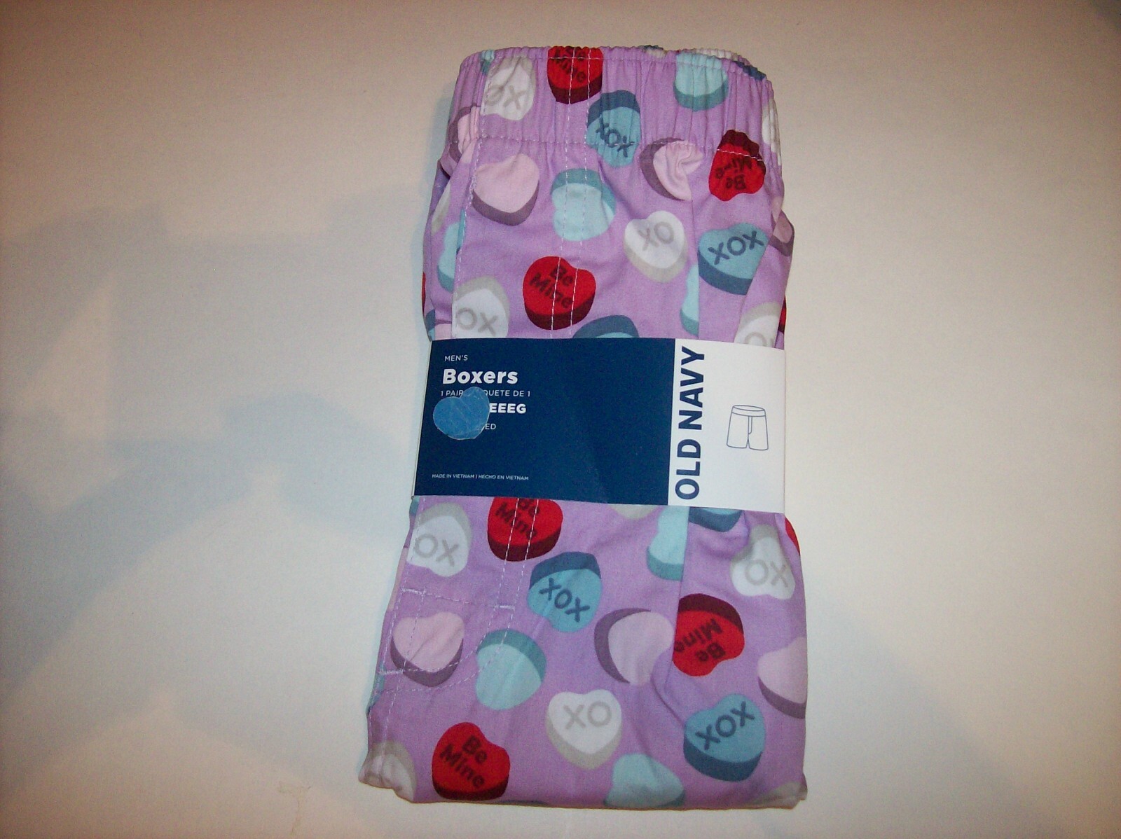 Old Navy Underwear Mens 1 Boxer Candy Hearts Valentine’s Day S M L XL XXL XXXL